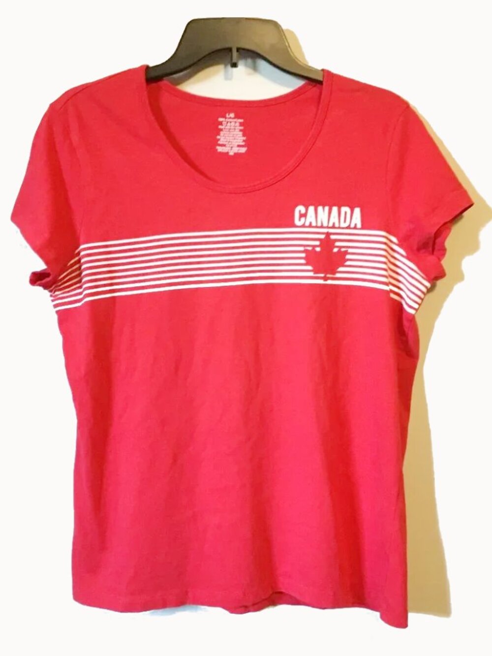 Retro Canada Maple Leaf Red 100% Cotton T-Shirt